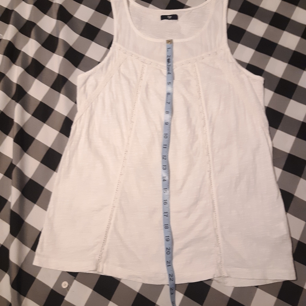 Gap womens lace inset tank top
